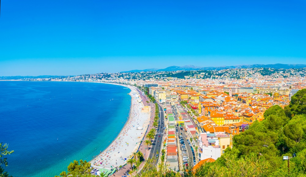 Promenade des Anglais et plage de Nice