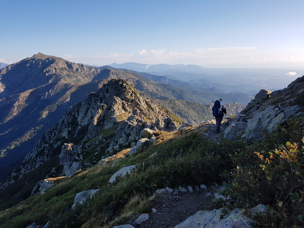 magnifique vue sur les montagnes du GR20