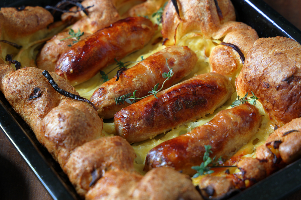 Toad in the hole, cuisine Anglaise
