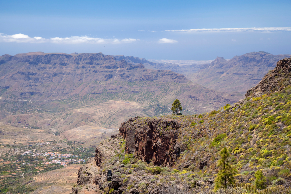 vue sur la caldera de tirajana