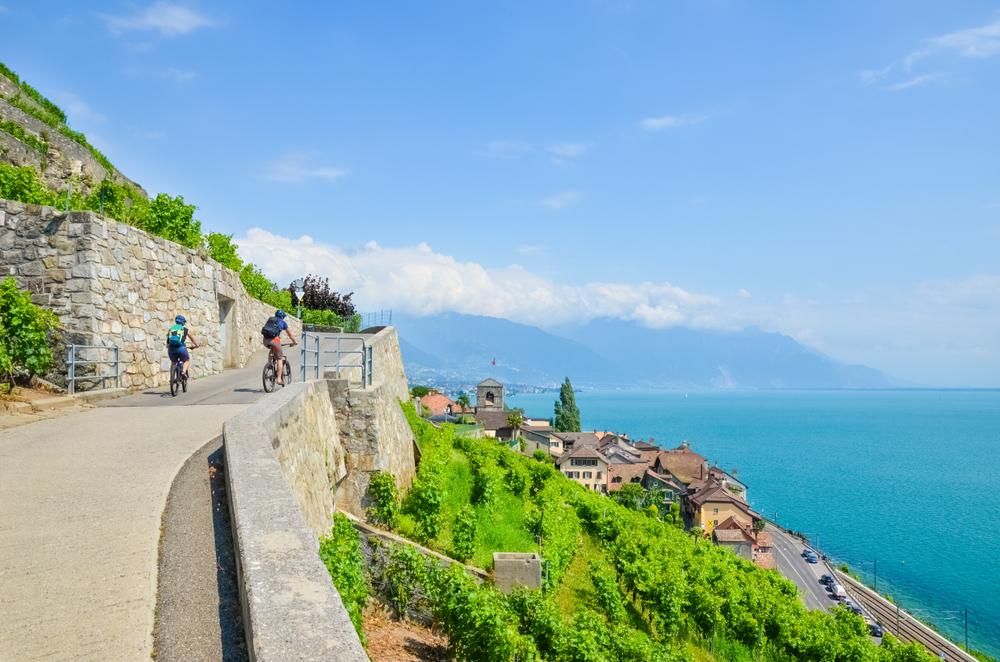 vélo suisse : vignobles de Lavaux 